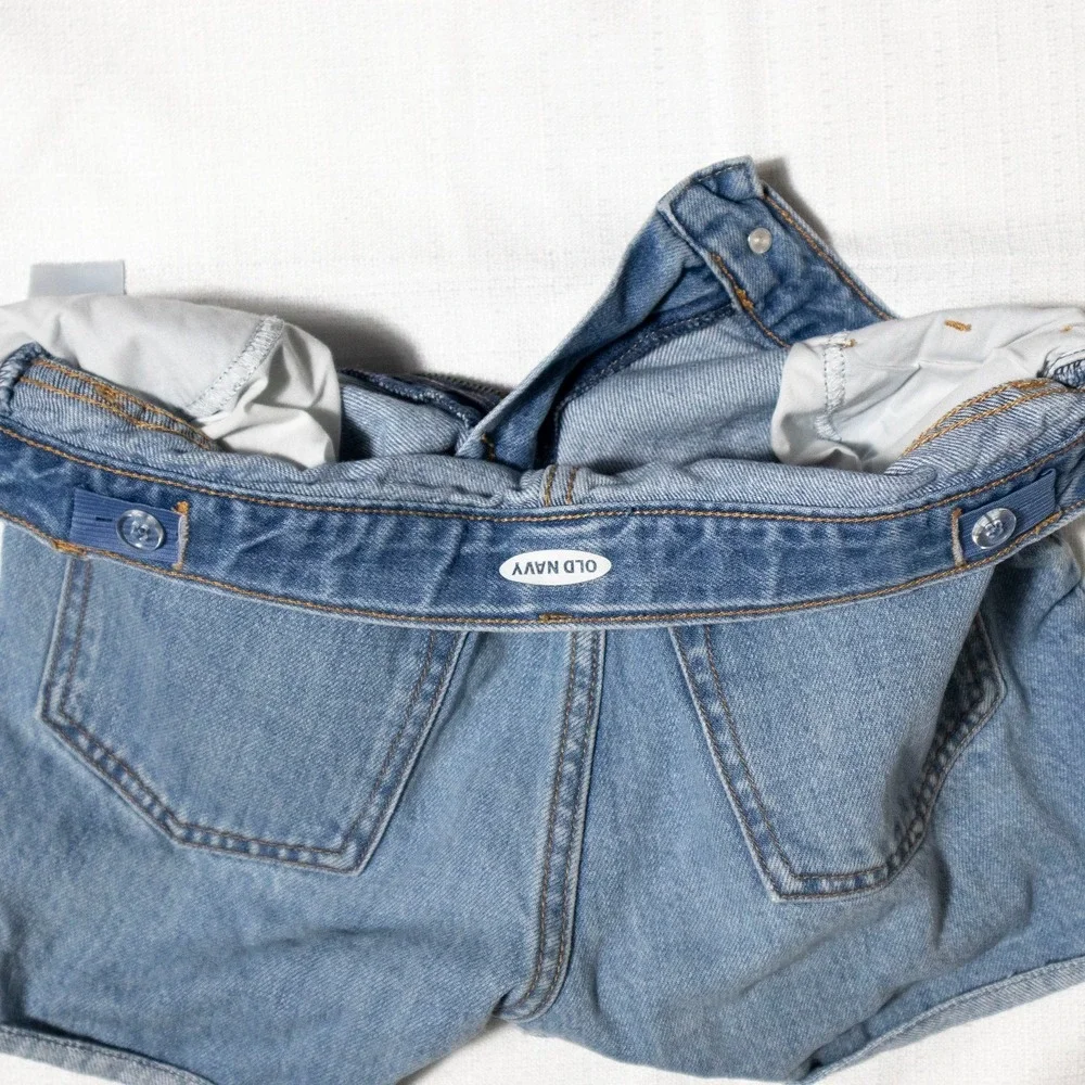Daisy Embroidered Denim Shorts 12 Distressed Adjustable Waist Cottagecore Boho